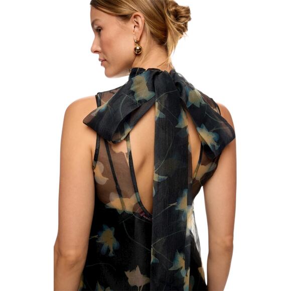 NEW NWT STAUD Albee Maxi Dress in Botanical Shadows Floral - Picture 3 of 10